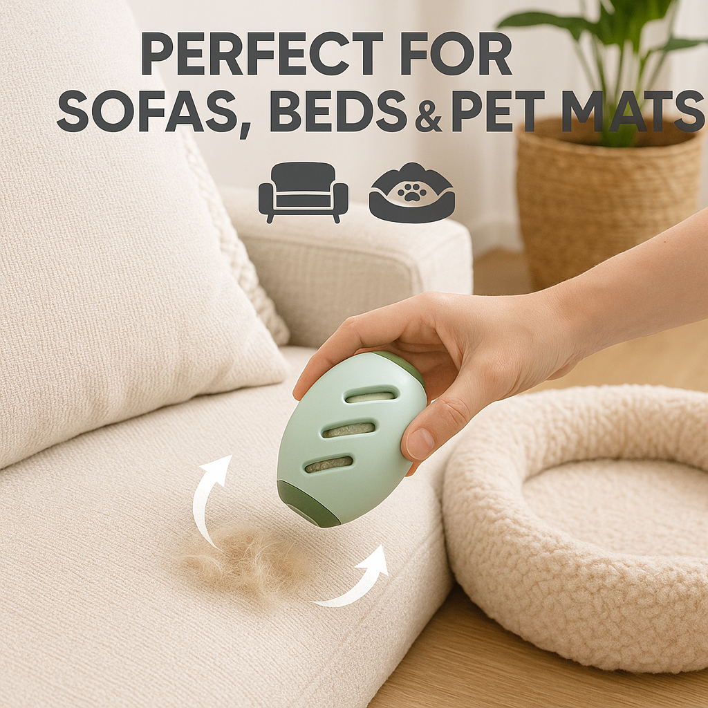 Compact Pet Hair Remover Roll, Travel-Friendly Lint Roller, Mint Green