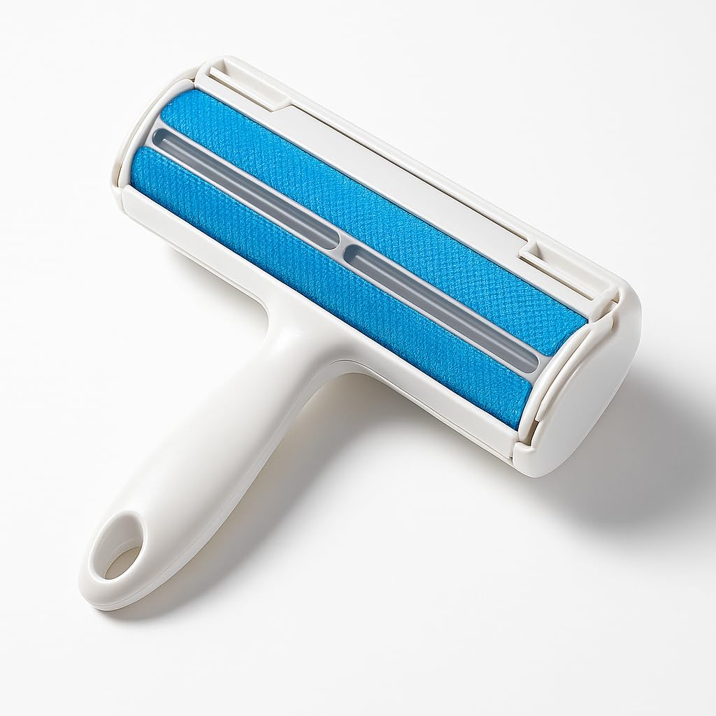 Dog Hair Remover Roller with Reusable Lint Brush, Blue and White